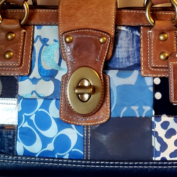 COACH Vintage Patchwork Shoulder Bag in Multicolors - Picture 2 of 12